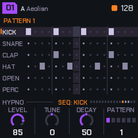 HYP-1 on the FM-1's screen