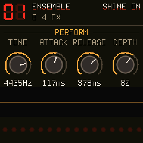 Shine On on the FM-1's screen