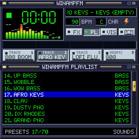 winampFM Synth on the SMK-37